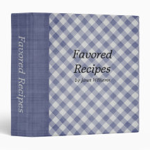 Blue Gingham 1.5" Custom Binder
