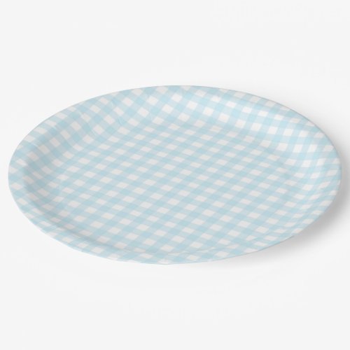 Blue Gingham 1 Paper Plates