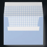 Blue Gingham Baby Boy Baby Shower Envelope<br><div class="desc">Sweet baby boy blue and white gingham baby shower invitation envelope. Return address added for your convenience.  Perfect for that special mailing.</div>