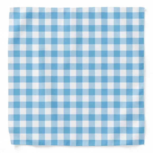 Blue Gingham Bandana (Front)