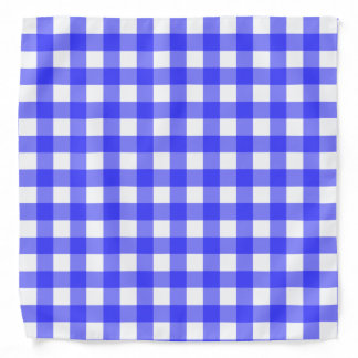 Blue Gingham Bandana