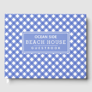 Blue Gingham Beach House Vacation Rental Guest Book