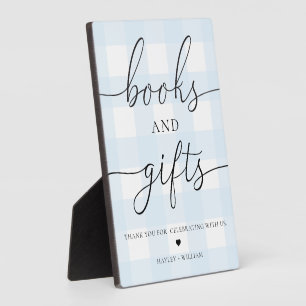 Blue Gingham Books and Gifts Plaque