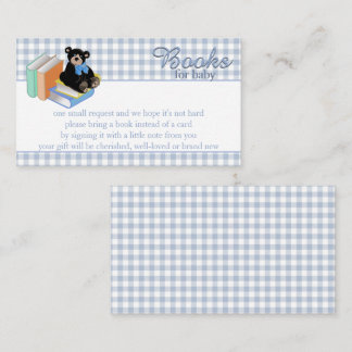 Blue Gingham Books for Baby Enclosure Card