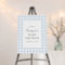 Blue Gingham Boy Baby Shower Welcome Sign