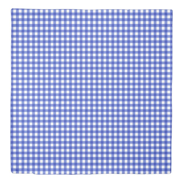 Blue Gingham Check Duvet Cover (Front)