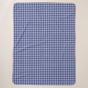 blue gingham checkered stylish trendy sherpa blanket