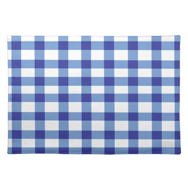 Blue Gingham Cloth Placemat (Front)