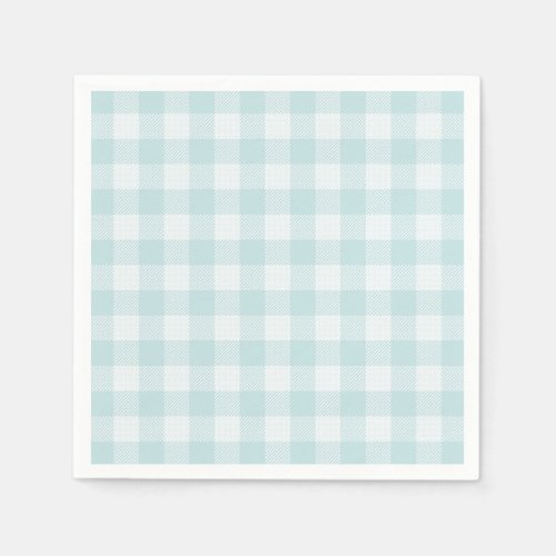 Blue Gingham For Oh Baby Collection Paper Napkins