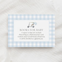 Blue Gingham Golf Baby Shower Books for Baby