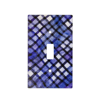 Blue Gingham Light Switch Cover
