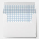 Blue Gingham Lined Envelope<br><div class="desc">Blue Gingham Lined Envelope with Return address

Can be used for any type of Event!

Use this Elegant watercolor Gingham Baby Shower invite for home party events,  and more!
Need a different heading? Check this collection for the same design with more options!</div>