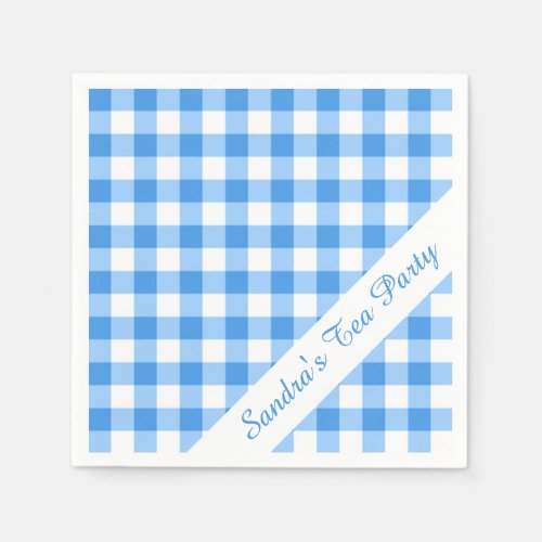 Blue Gingham Napkins