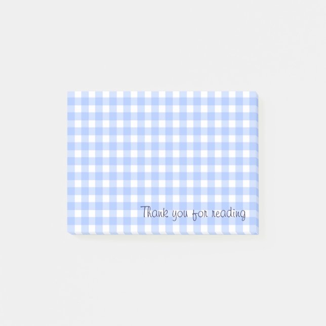 blue gingham notes (Front)