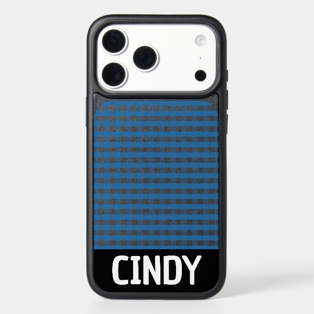 BLUE GINGHAM OTTERBOX CASE CUSTOM IPHONE CASE (Back)
