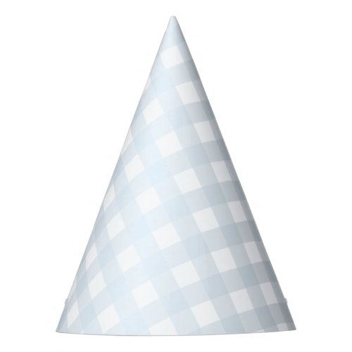 Blue Gingham Party Hat