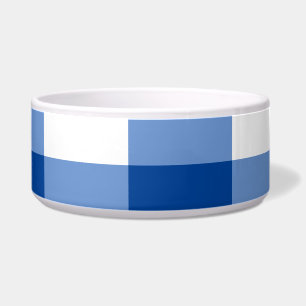 Blue gingham pattern bowl