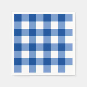 Blue gingham pattern napkins