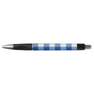 Blue gingham pattern pen