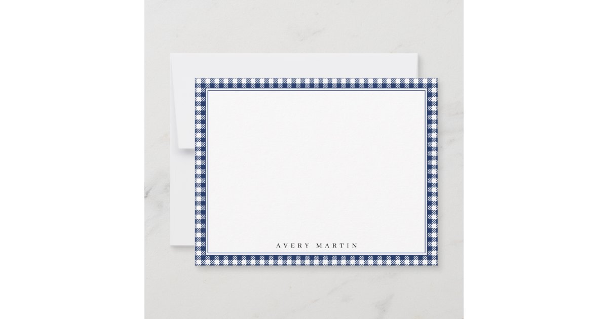 Monogrammed Bow Stationery Set Thank You Note Monogram Her Gingham Bow Personalized Notecard Set Note Cards Stationary for Girls
