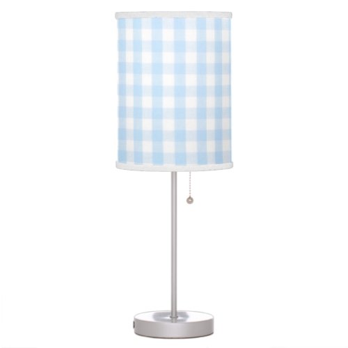 Blue Gingham pattern Table Lamp