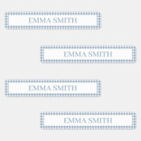 Blue Gingham Personalized Name