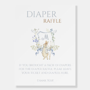 Blue Gingham Peter the Rabbit Baby Shower MUTED BL Foam Board