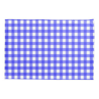 Blue Gingham Pillowcase