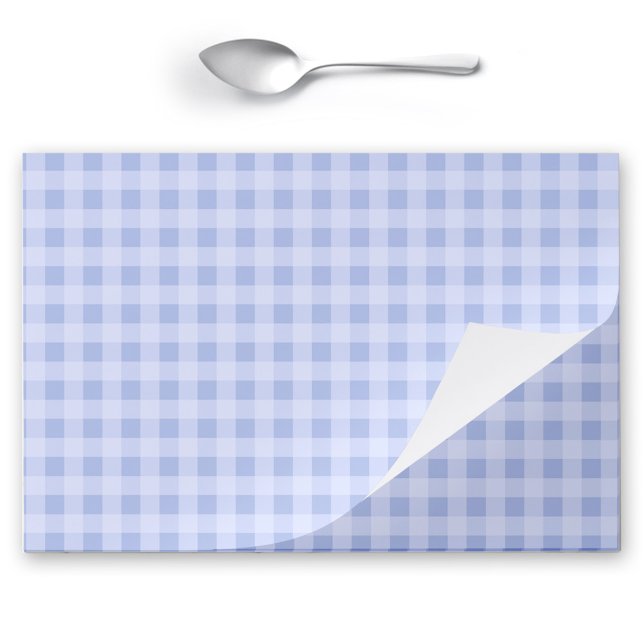 Blue Gingham Plaid Tearaway Paper Placemat (Blue Gingham Plaid Tearaway Paper Placemat)