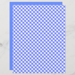 Blue Gingham Scrapbook Paper