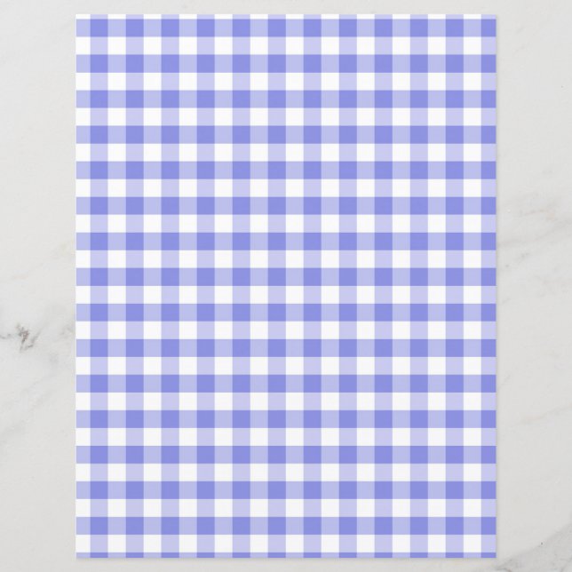 Blue Gingham Scrapbook Papers (Front)