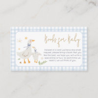 Blue Gingham Silly Goose BabyShower Books for Baby