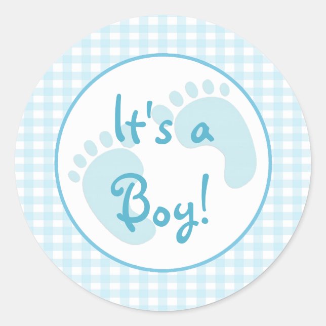 Blue Gingham Sticker (Front)