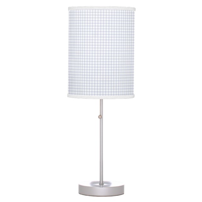 Blue gingham  table lamp (Front)