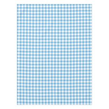 Blue Gingham Tablecloth by expressivetees at Zazzle