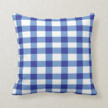 Blue Gingham Throw Pillow<br><div class="desc">Blue Gingham throw pillow. Unique throw pillow with a blue gingham pattern.</div>