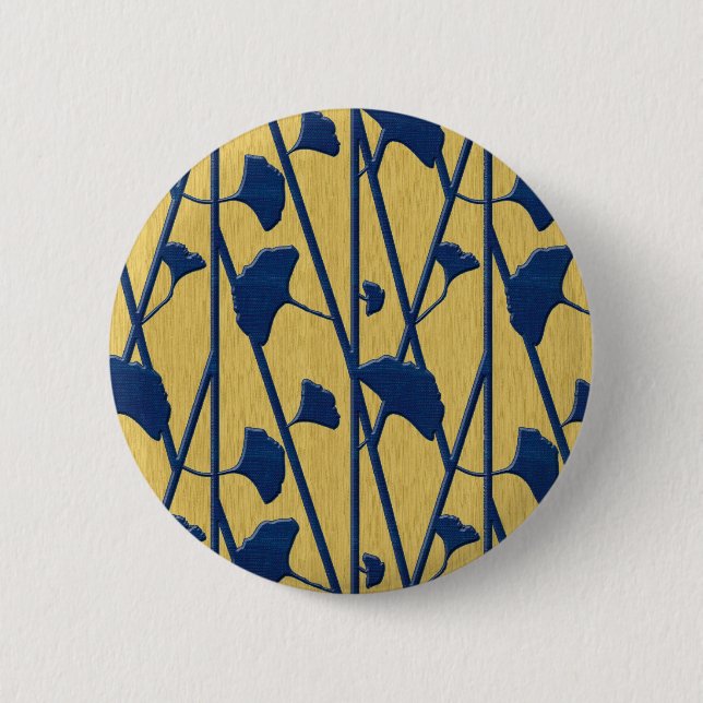 blue ginkgo button (Front)