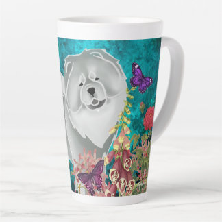 BLUE-GINKGO CHOW- Latte Mug