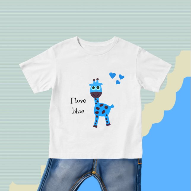 Blue giraffe baby T-Shirt (Creator Uploaded)