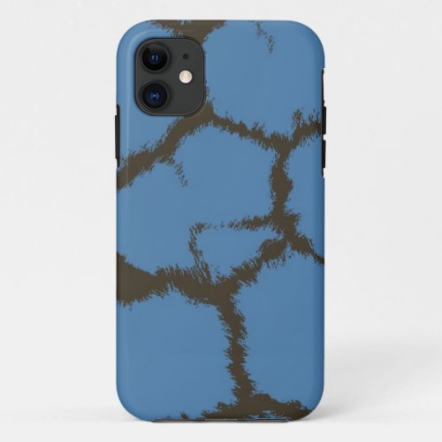 Blue Giraffe Fur Pattern iPhone 11 Case