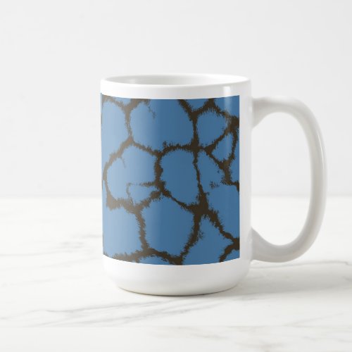 Blue Giraffe Fur Pattern Coffee Mug