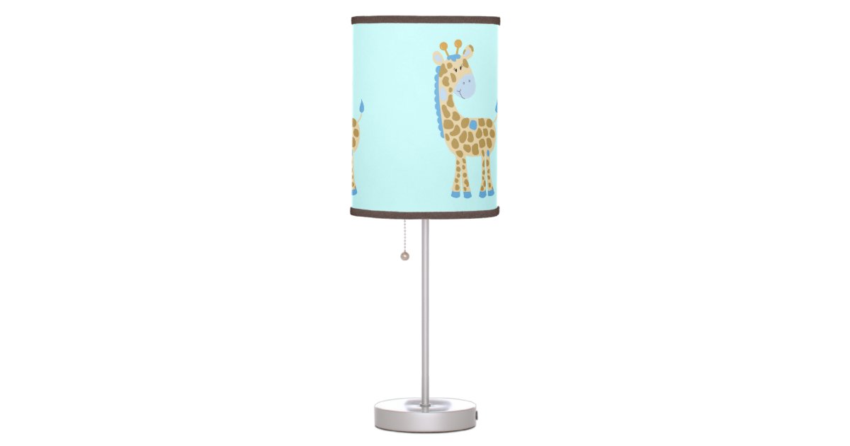 Blue Giraffe Nursery Lamp | Zazzle