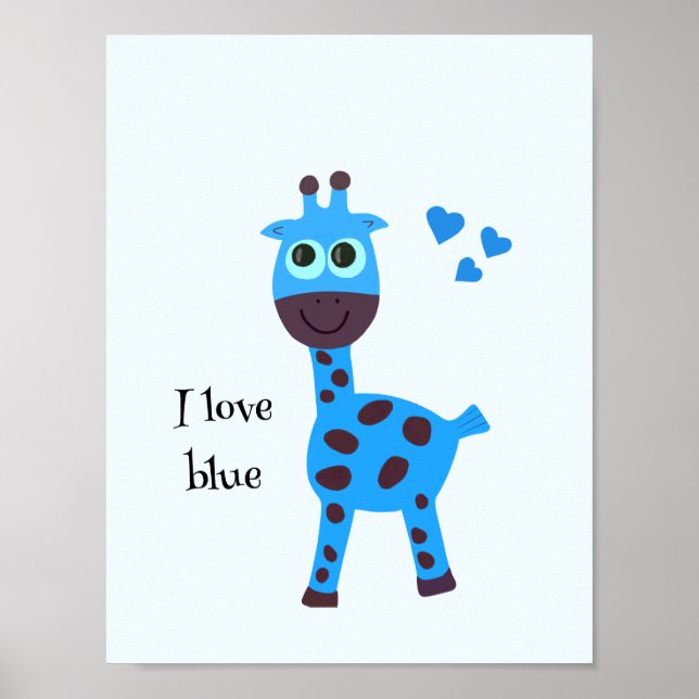 Blue giraffe poster (Front)