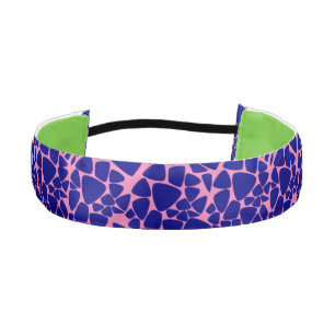 Blue Giraffe Skin Animal Print Satin Headband