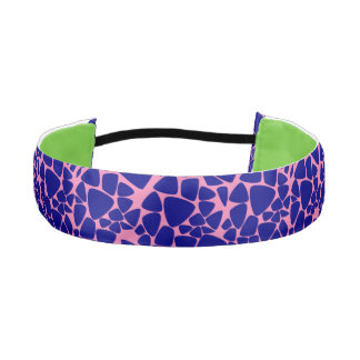 Blue Giraffe Skin Animal Print Satin Headband