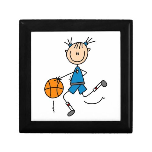 Blue Girl Basketball Player T shirts and Gifts Gift Box