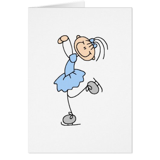 Blue Girl Figure Skater T-shirts and Gifts (Front)