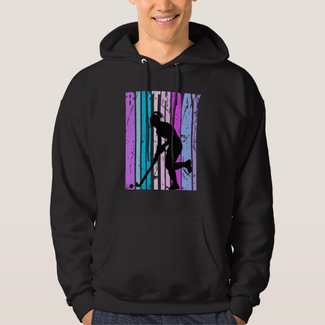 Blue Girls Hockey Hockey Womens Grandaughter Cute  Hoodie (Front)