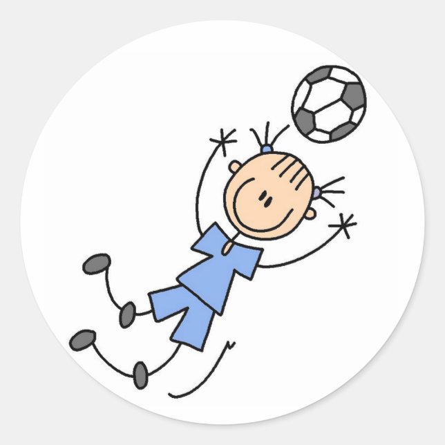 Blue Girls Soccer Sticker (Front)
