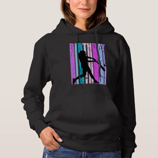 Blue Girls Softball Baseball Womens Grandaughter C Hoodie (Front)